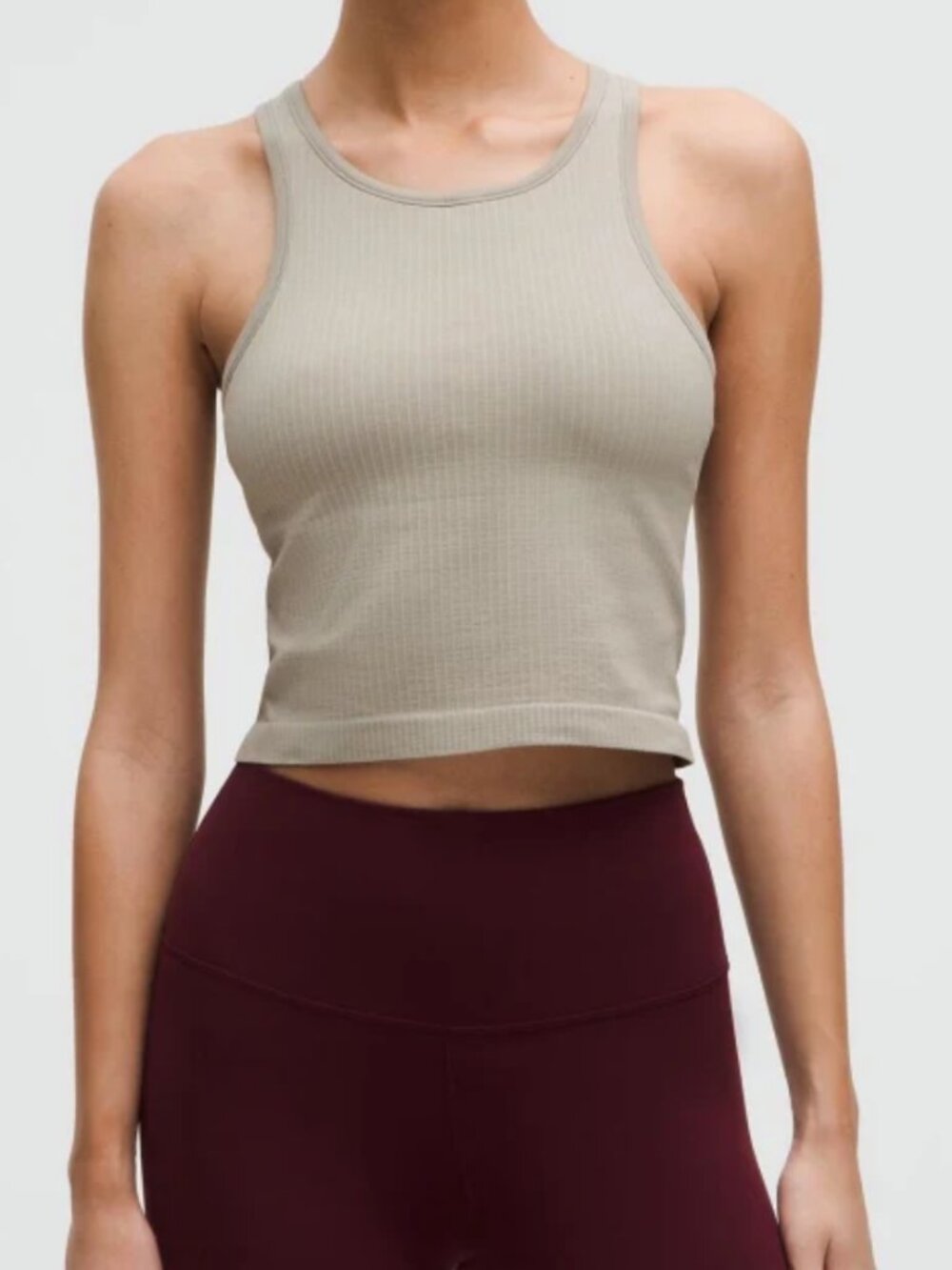Lululemon Ebb to Street Cropped Racerback Tank Top Light Support